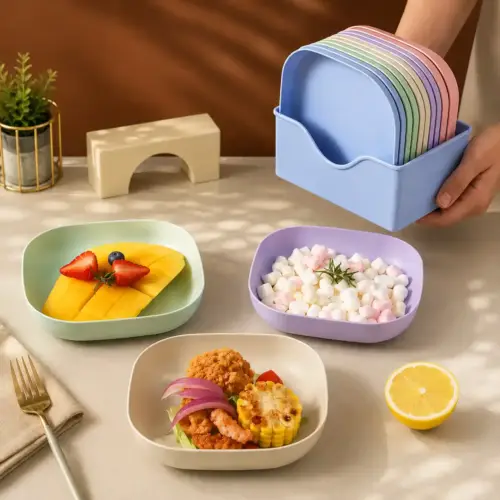 10Pcs Multi-function Spit Bone Dish Household