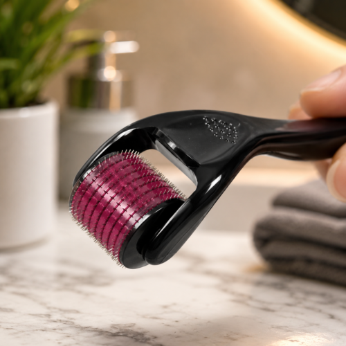 Derma Roller 540 Titanium Micro Needles for Beard Growth and Hair Loss Treatment 0.5mm