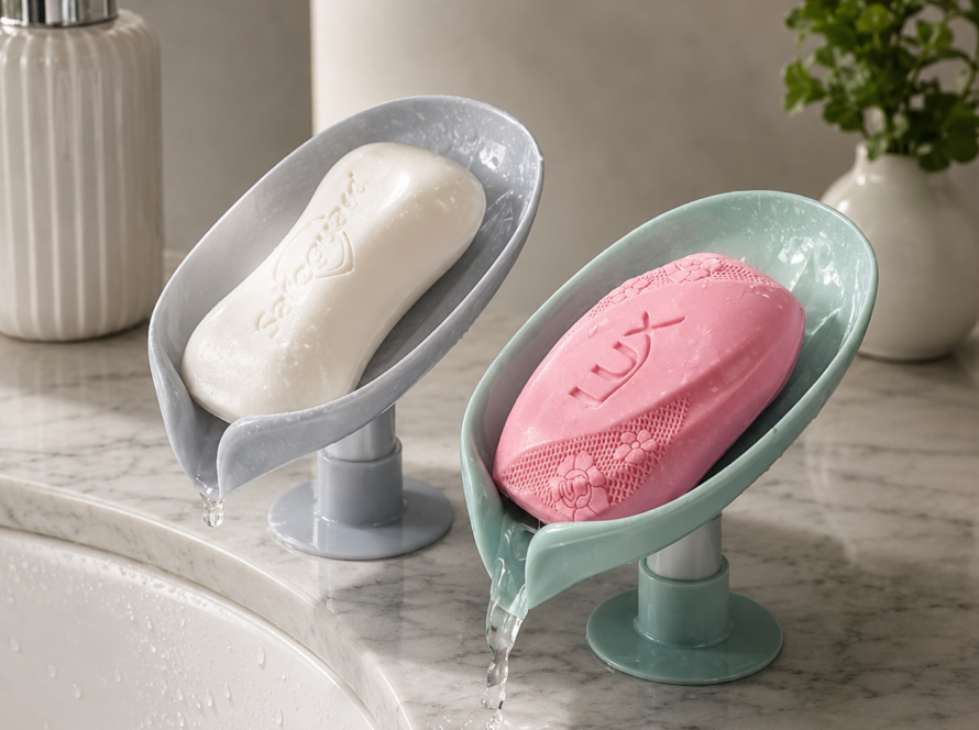 Leaf Shape Bathroom Soap Dish.For bathroom and kitchen