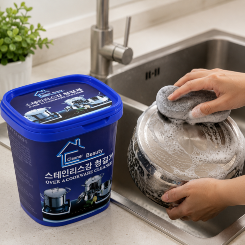 Over & Cookware Korean Cleaner Stainless Steel Cleaning Paste