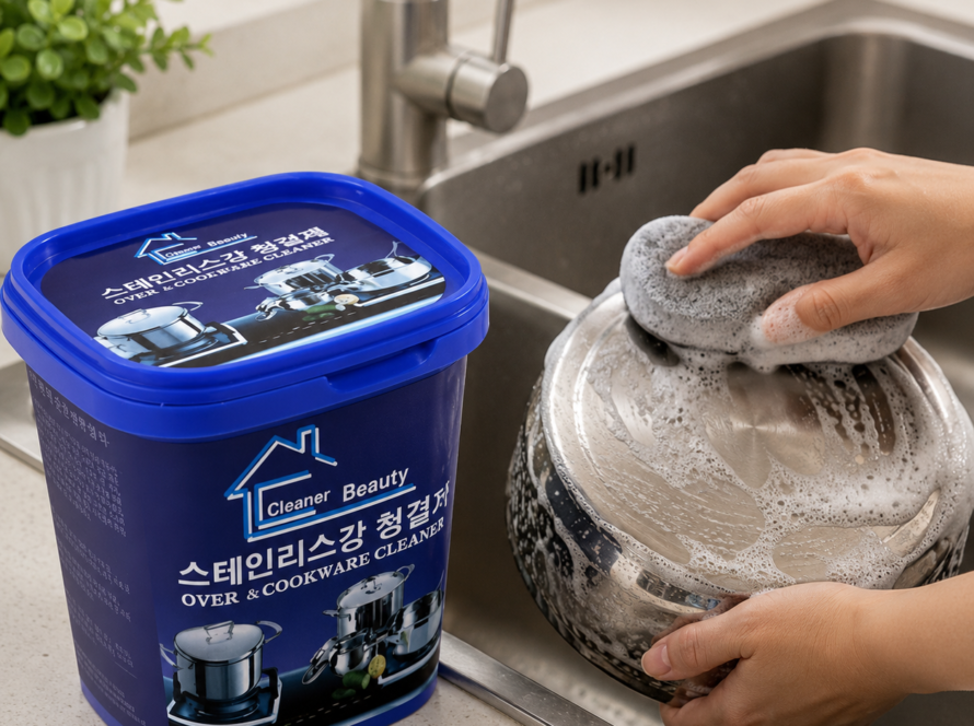 Over & Cookware Korean Cleaner Stainless Steel Cleaning Paste
