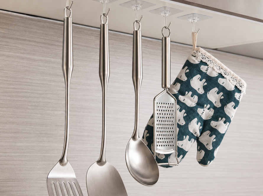 Pack of 10 Pcs Heavy Duty Clear Hooks