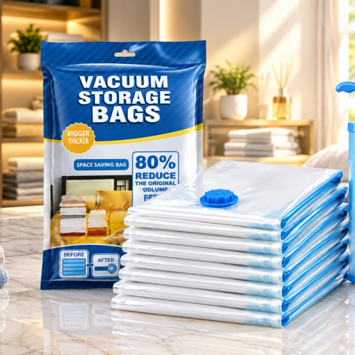 Vacuum Storage Bags with Pump 5 Reusable Airtight Space Saver