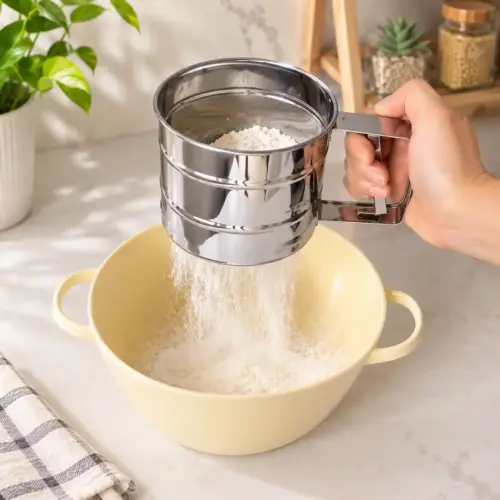 New Food Strainers Powder Tools Hand-held Stainless Steel
