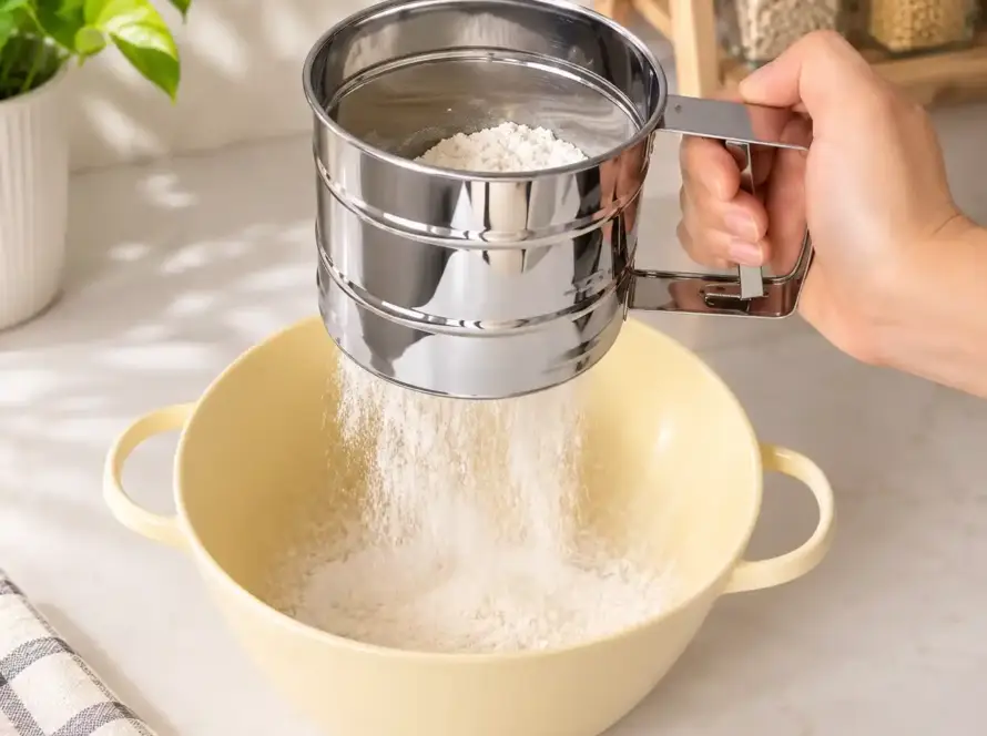 New Food Strainers Powder Tools Hand-held Stainless Steel