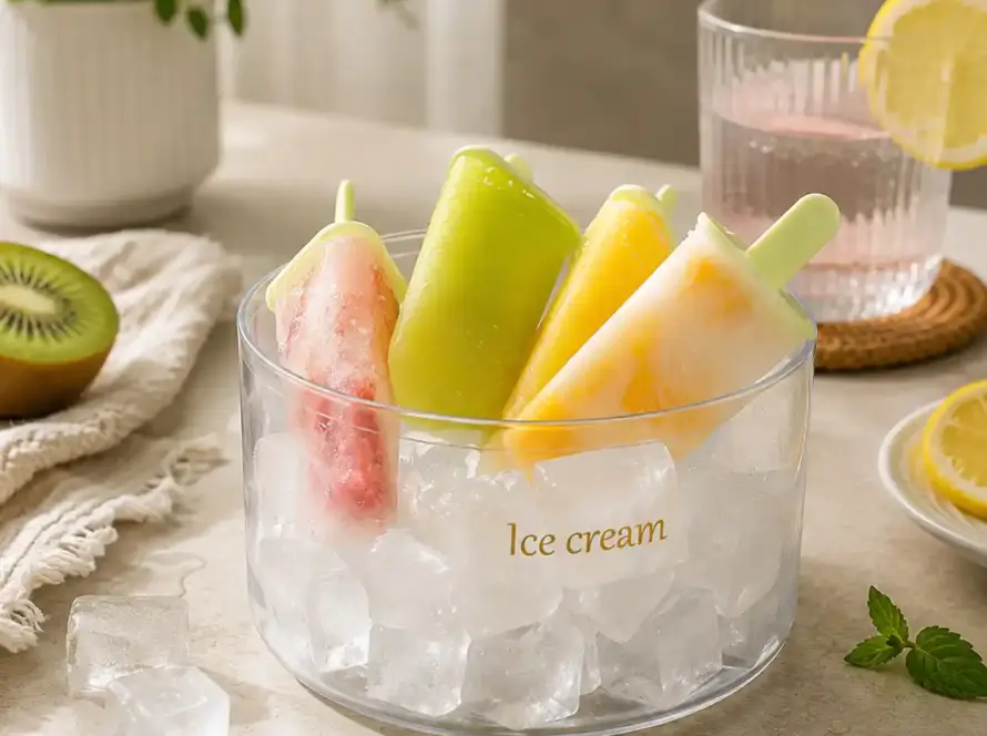 Plastics Ice Cream Mold DIY Dessert Popsicle Moulds Tray