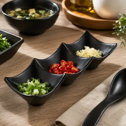 3-Compartment Dipping Sauce Dish