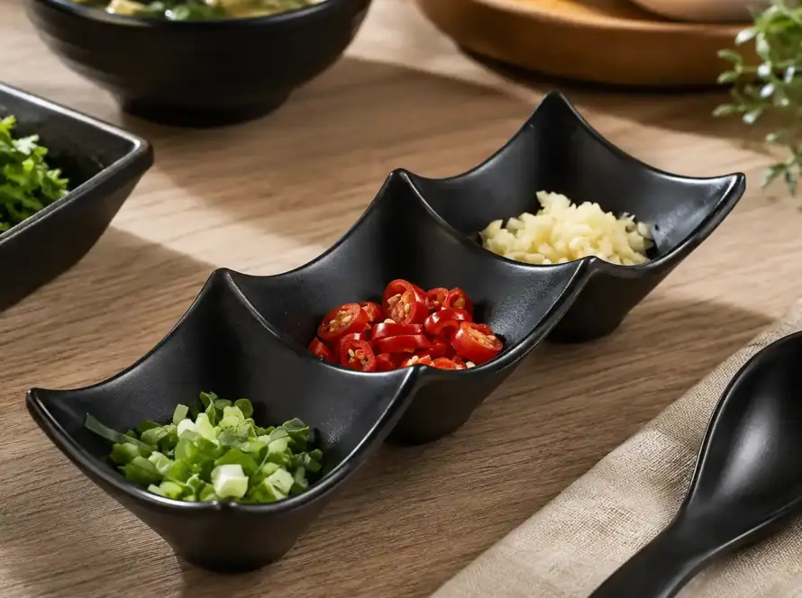 3-Compartment Dipping Sauce Dish