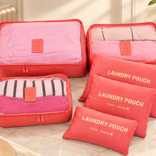 Laundry Pouch 6 Piece Travel Kit Set (20--6)